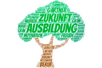 Baum aus Worten, darunter Gärtner, Zukunft, Ausbildung, Motivation, Freude
