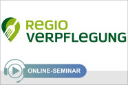 Logo und Schriftzug RegioVerpflegung, darunter Schriftzug Online-Seminar