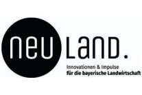 Logo und Schriftzug Neuland. Innovationen & Impulse für die bayerische Landwirtschaft